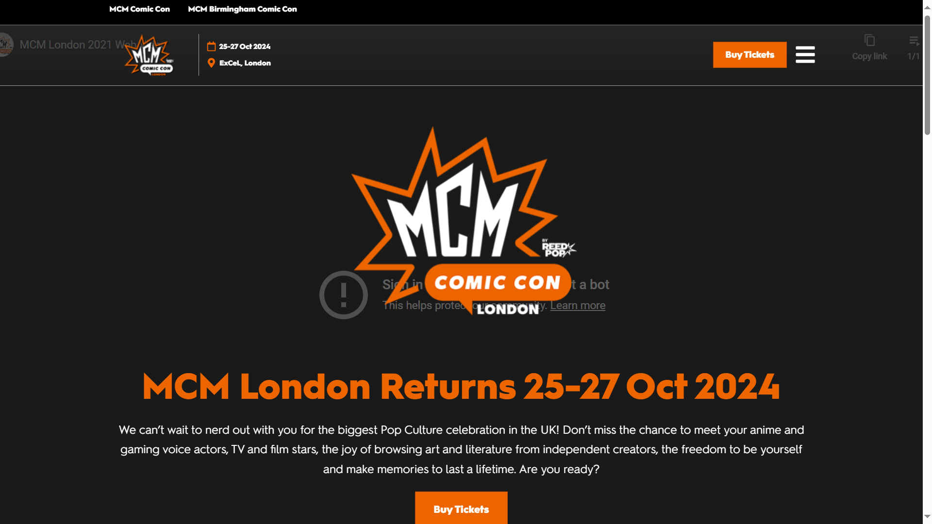 Here is a big comic con convenient to our HQ on the south coast of England. The MCM London Comic Con is huge! The event actually happens twice a year; there’s one in May and another one in October. MCM London Comic-Con is by far the largest fan event in the UK. As you would expect from a comic con, the dealer’s room is massive, their artist alley is just as big and they have tons of big guests and celebrities. MCM London Comic Con returns 25-27 Oct 2024 at ExCeL London, and this year they are teaming up with EGX to make it the biggest celebration of Pop Culture in the UK.