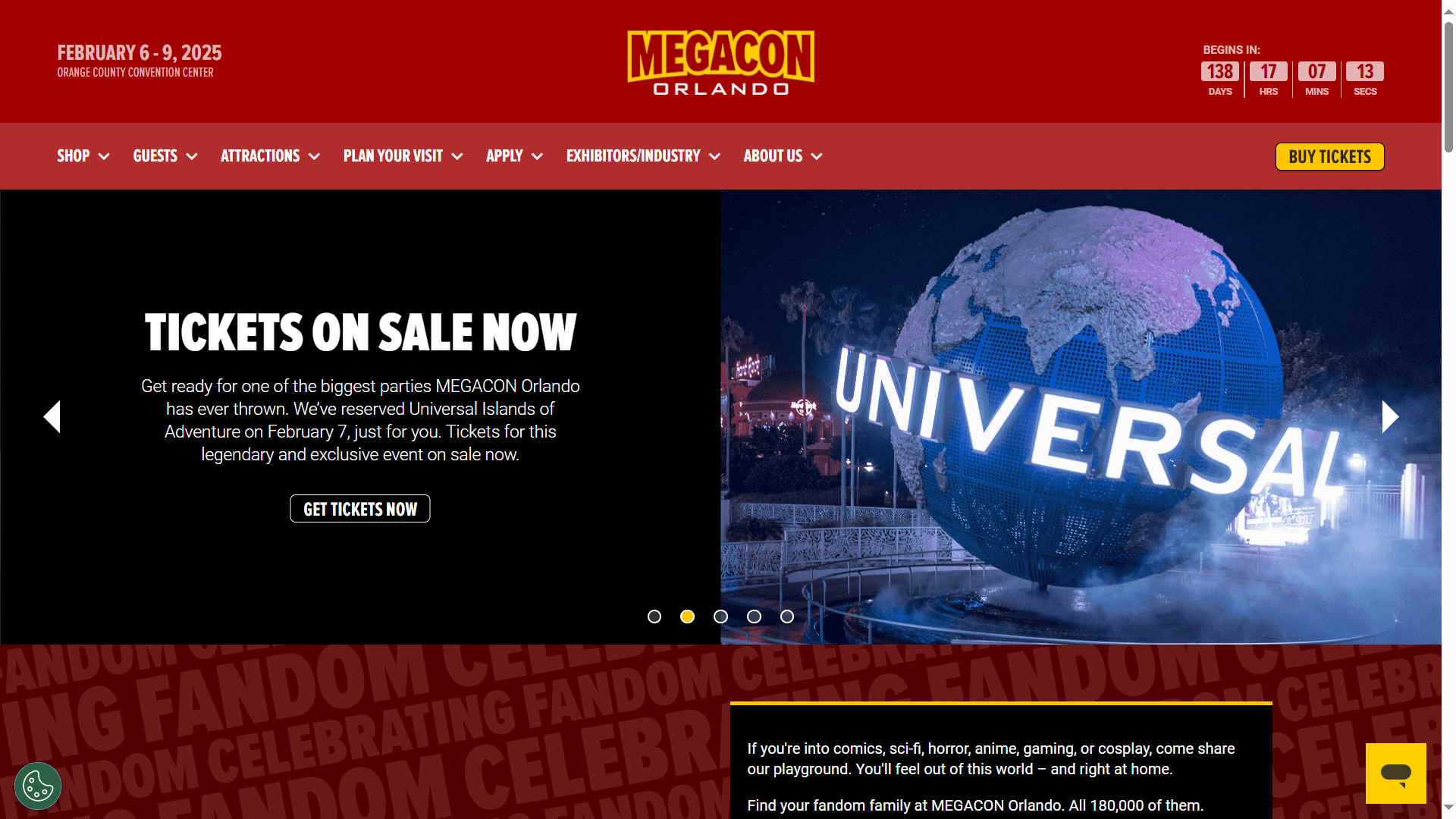 Could you have guessed that MEGACON Orlando would be making this list of biggest comic cons. We certainly would not have thought so. But in fact, the attendance numbers don’t lie; with over 140,000 attendees, MEGACON Orlando is a massive event by any standards. For sure this comic-con lives up the name of MEGACON.