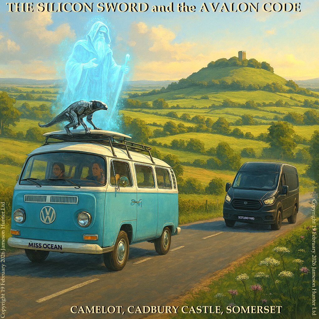 Inspector Rathbone of Scotland Yard, chases the Watson's Volkswagen to Camelot.