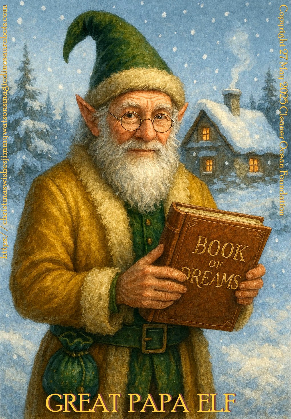 Great Papa Elf cannot believe Jimmy Watson's efforts, thinking Santa Claus might not rely on his Book of Dreams, invites Father Christmas to read it for himself.